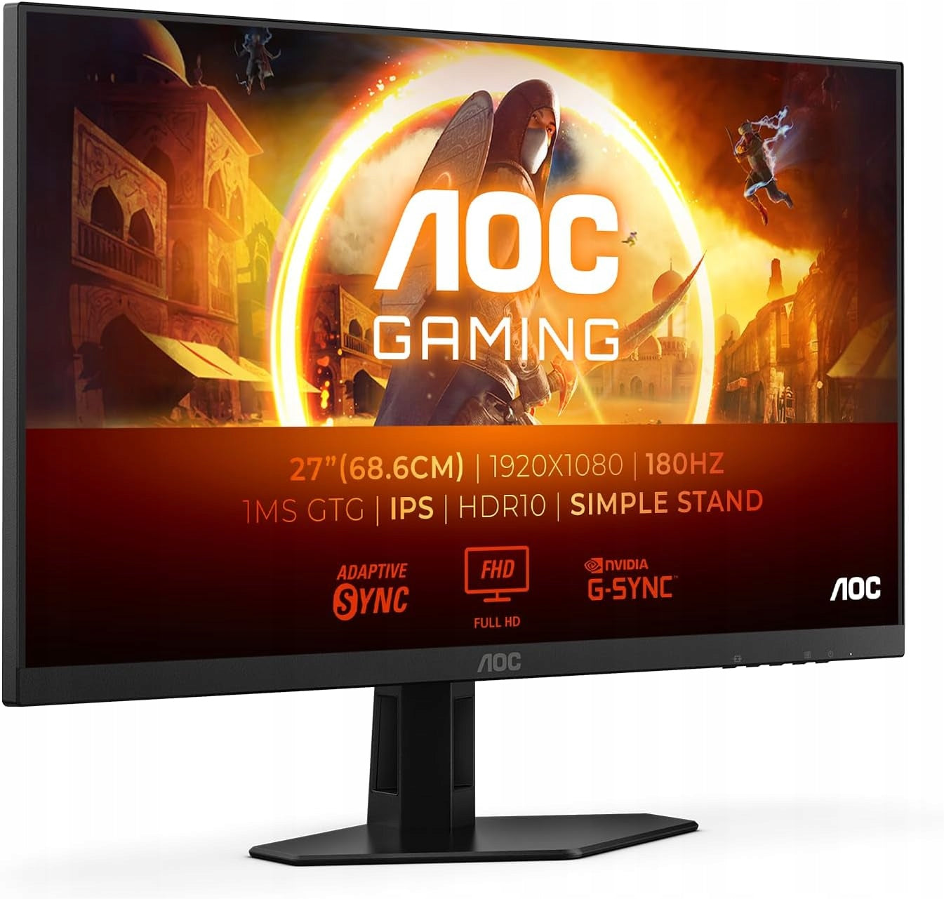 AOC 24G4XE | 23,8  | IPS | 16:9 | 180 Hz | 1 ms | 1920 x 1080 pikseli | Porty