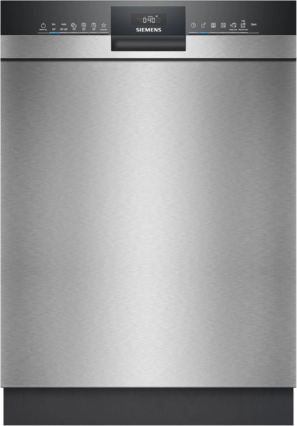 Siemens SN43ES14VE, iQ300 Smarter Geschirrspüler, Unterbau-Spülmaschine mit Besteckschublade, 60 cm, automatische Türöffnung dank autoOpen dry, besonders leise mit iQdrive-Motor, aquaStop, Edelstahl