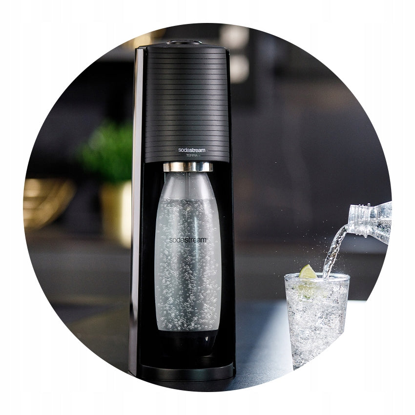 Saturator Sodastream Terra + 2 butelki + 4 syropy Pepsi 7Up Mirinda Pep Max