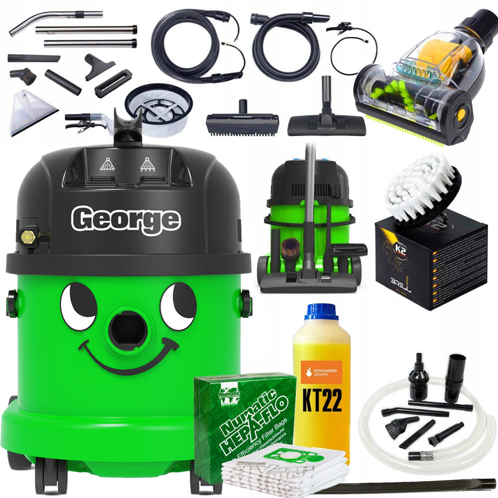 MOCNY ODKURZACZ PIORĄCY NUMATIC GEORGE GVE370-2 do tapicerki dywanów 4w1