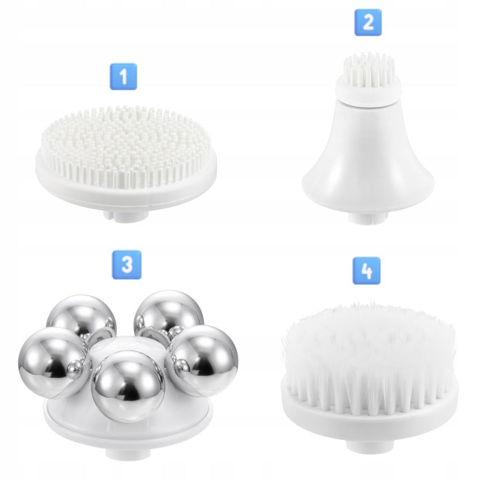Beauty Limited Szczoteczka soniczna do twarzy 5w1 MASAŻ Kobido Ciepły Rotacja IPX5 Gray