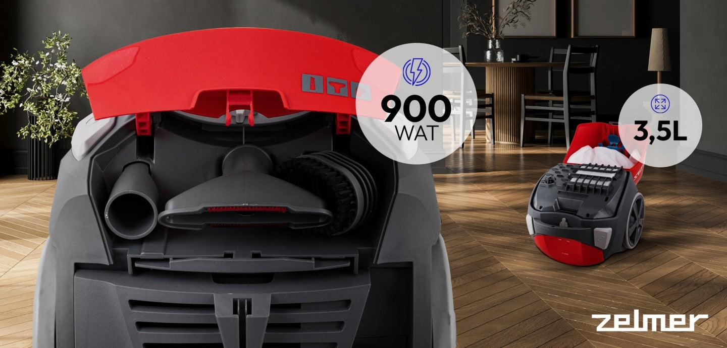 ODKURZACZ WORKOWY ZELMER ANTEK TRADYCYJNY Z FILTREM HEPA +KOŃCÓWKI ECO 900W