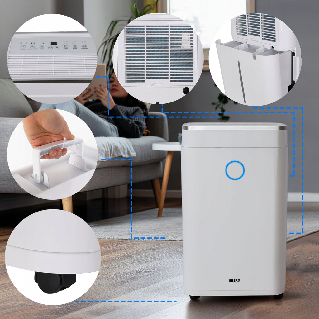 Osuszacz powietrza EBERG AZARI pochłaniacz 20l/24h +WiFi +TIMER +higrostat