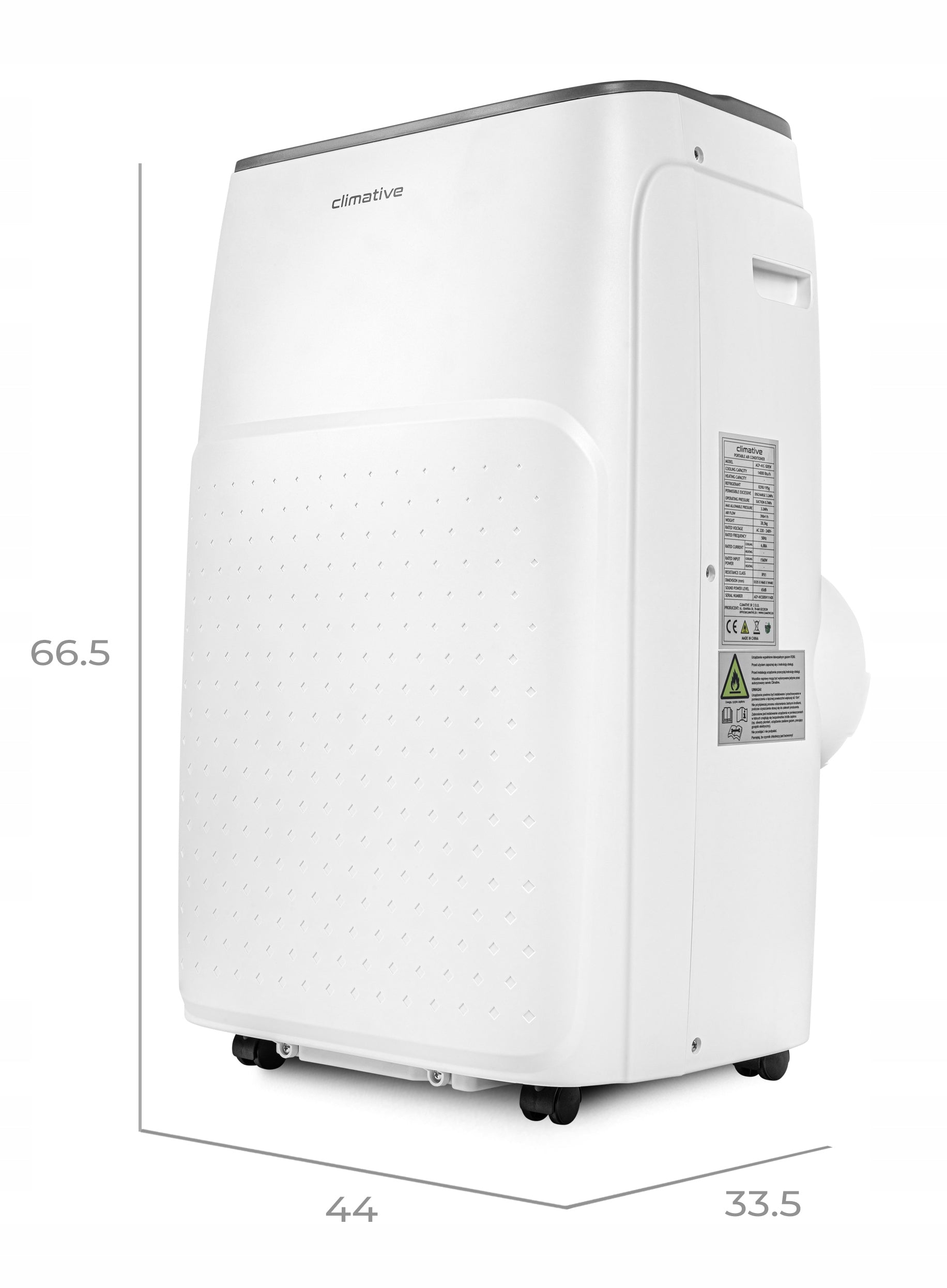 Klimatyzator przenośny pokojowy MINI 2,6 kW mały cichy WiFi 26 m2 uszczelka