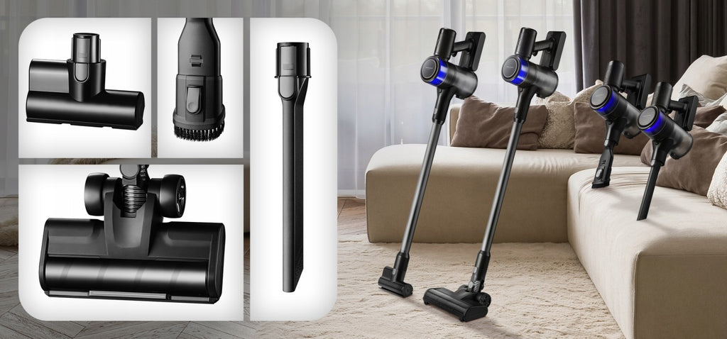 ODKURZACZ BEZPRZEWODOWY PIONOWY RĘCZNY 2 BATERIE MOCNY 15w1 LED HANDY PRO
