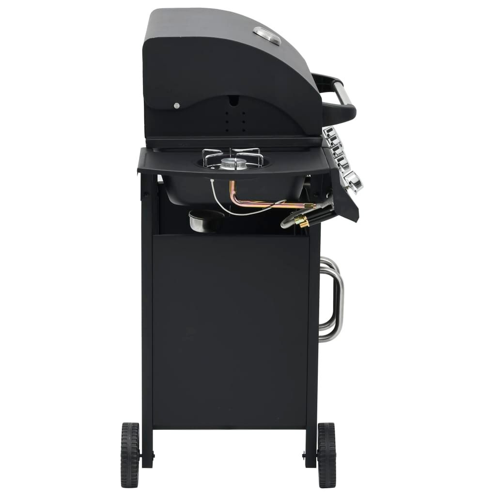 Grill gazowy Vidaxl z 4+1 palnikami, czarny