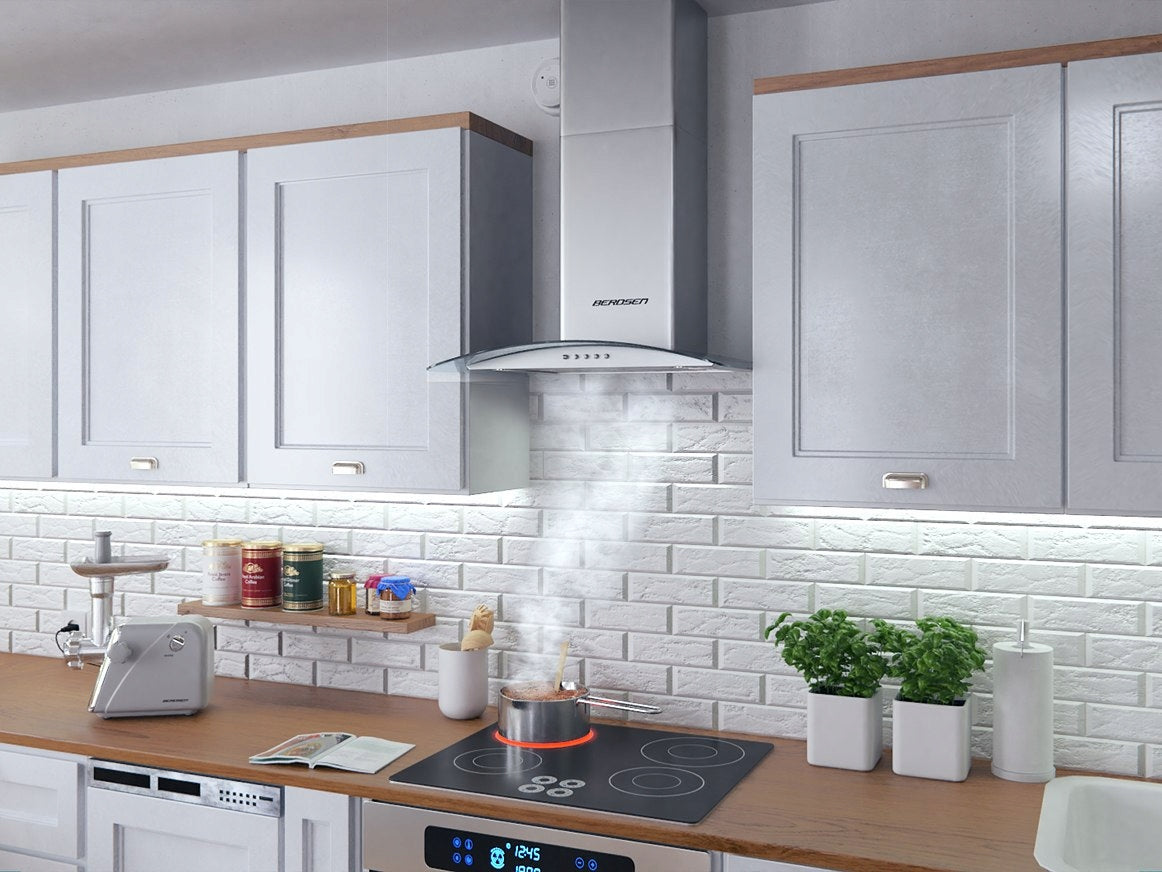 OKAP KUCHENNY 60cm KOMINOWY LED BT-202 BERDSEN