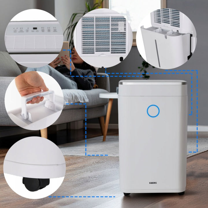EBERG Osuszacz powietrza EBERG RICO pochłaniacz 12l/24h +WiFi +TIMER +higrostat