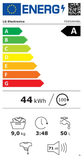 Pralka LG F4W90722W 9kg 1400 obr/min 71 dB Biały