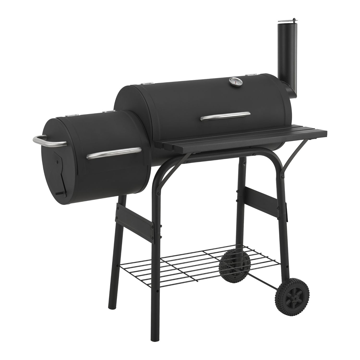 Arielli Charcoal Barbecue Smoker 115 x 110 x 64 cm - Black [casa.pro]