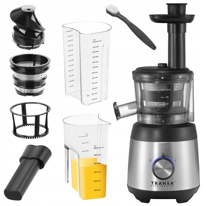 Transa Electronics WYCISKARKA WOLNOOBROTOWA DO SOKÓW OWOCÓW WARZYW JuiceWell DUŻA MOC 400W