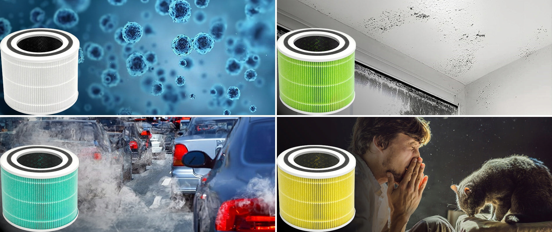 Oczyszczacz powietrza Levoit Core 300S HEPA smog dym smart wifi auto 50 m2