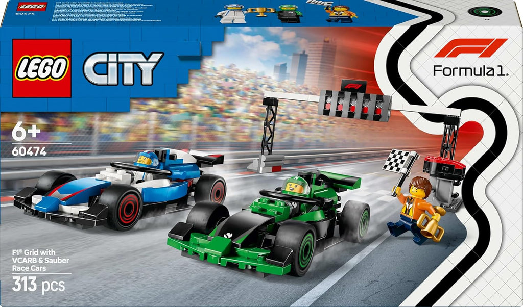 LEGO City F1 Startplan med VCARB och Sauber Racing Cars Fordonslekset 60474