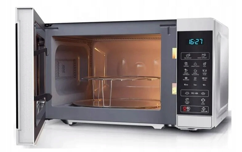 KUCHENKA MIKROFALOWA SHARP MIKROFALÓWKA YC-MG02E SREBRNA 800W 20L