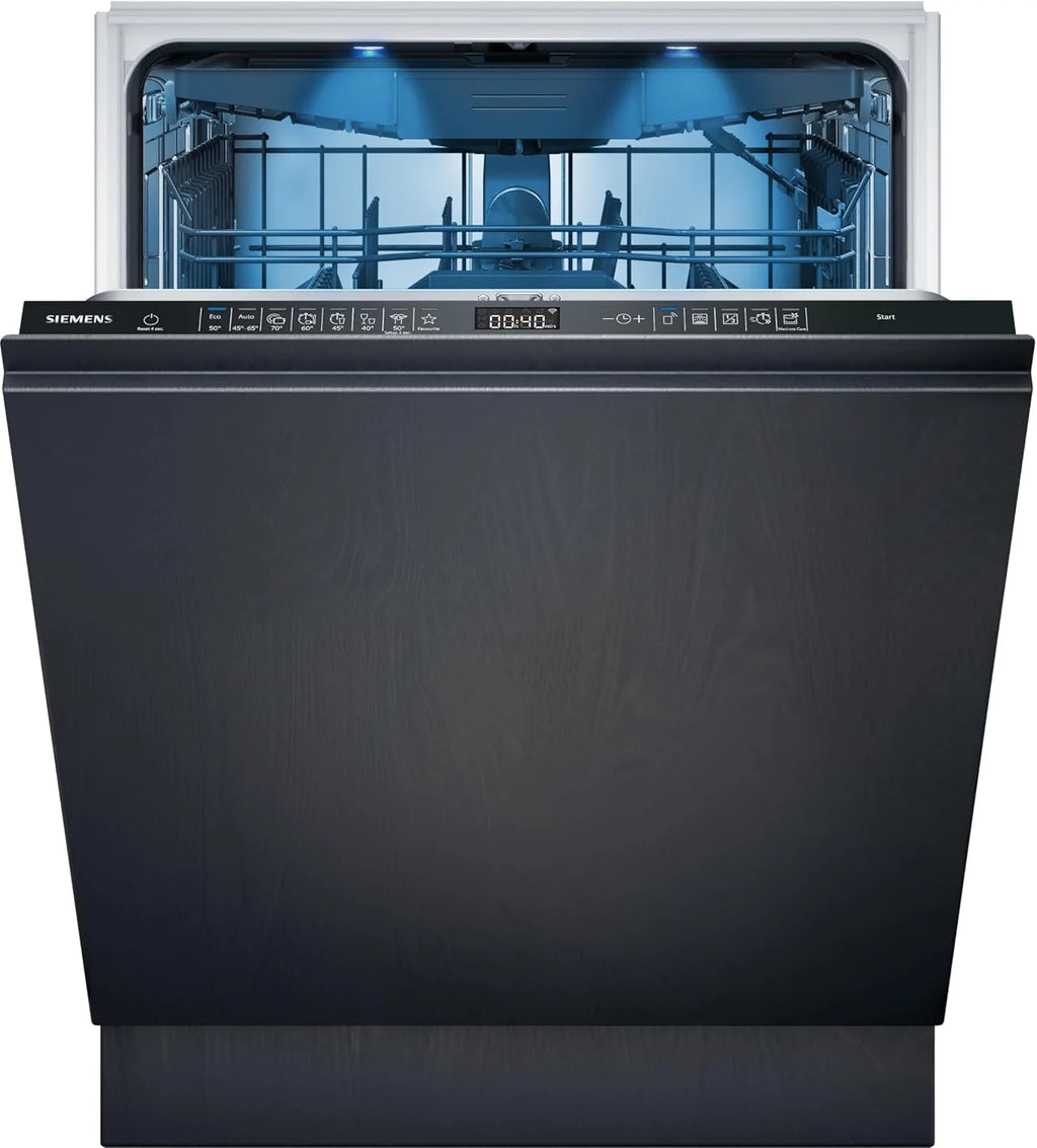 Siemens SN43ES14VE, iQ300 Smarter Geschirrspüler, Unterbau-Spülmaschine mit Besteckschublade, 60 cm, automatische Türöffnung dank autoOpen dry, besonders leise mit iQdrive-Motor, aquaStop, Edelstahl