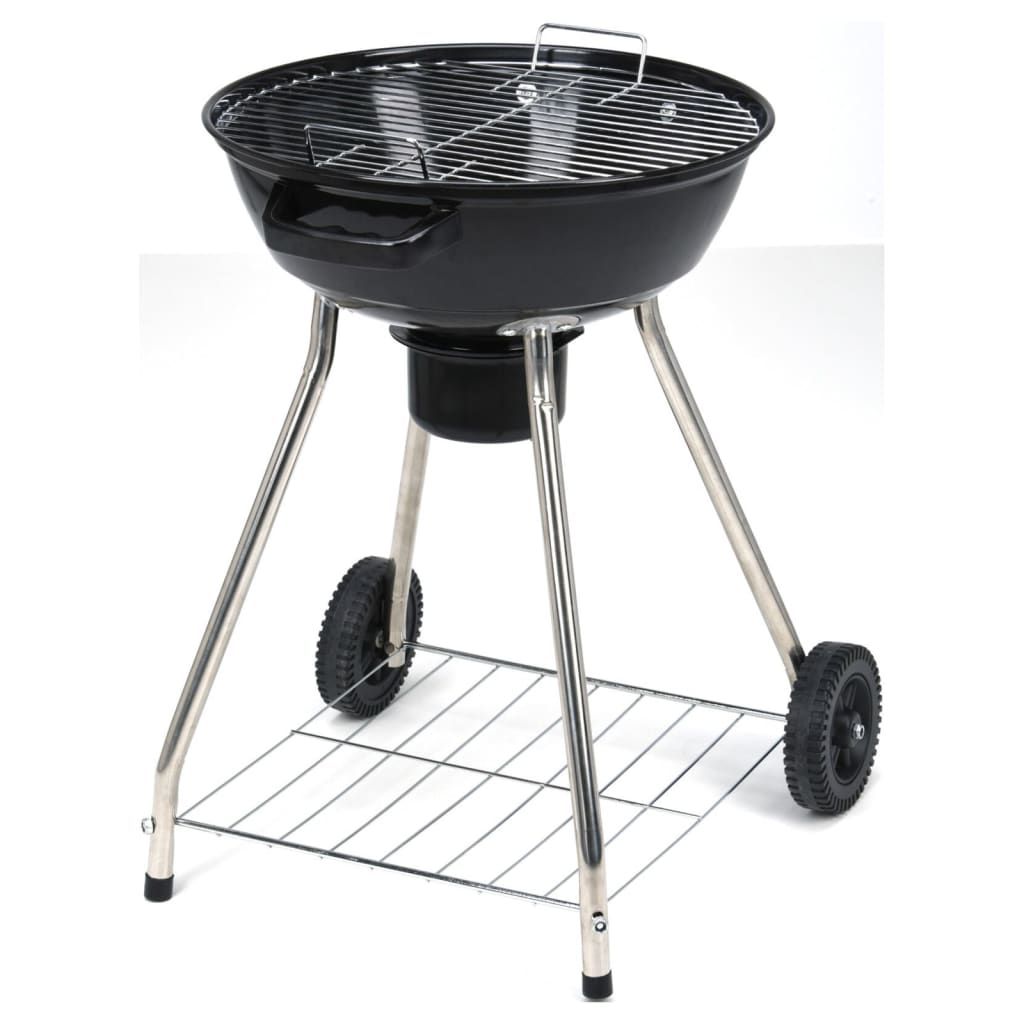 Grill węglowy na kółkach Progarden, czarny, 45 cm