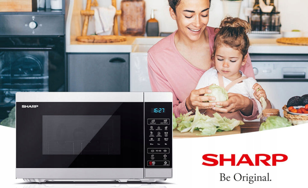 KUCHENKA MIKROFALOWA SHARP MIKROFALÓWKA YC-MG02E SREBRNA 800W 20L