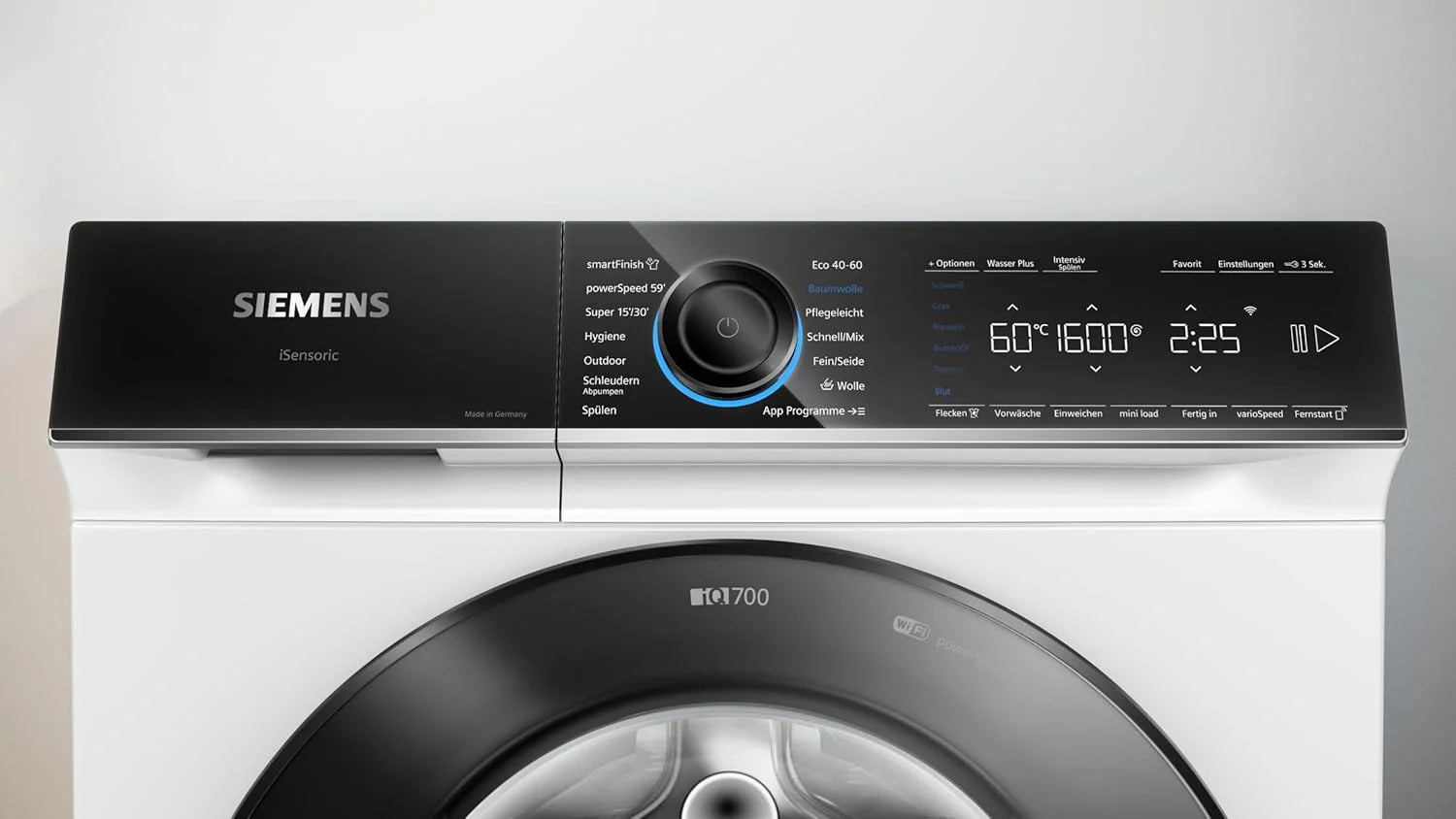 Siemens WM14N223 Waschmaschine iQ300, Frontlader mit 7kg Fassungsvermgen, 1400 UpM, speedPack L, LED-Display,Outdoor-Programm, Wei, 60cm