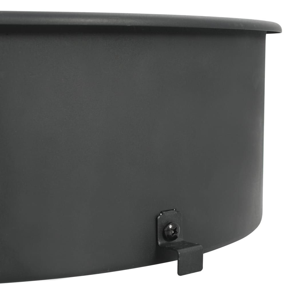 Zestaw pierścieni do grilla BBQ w kolorze czarnym, 47 cm, vidaxl