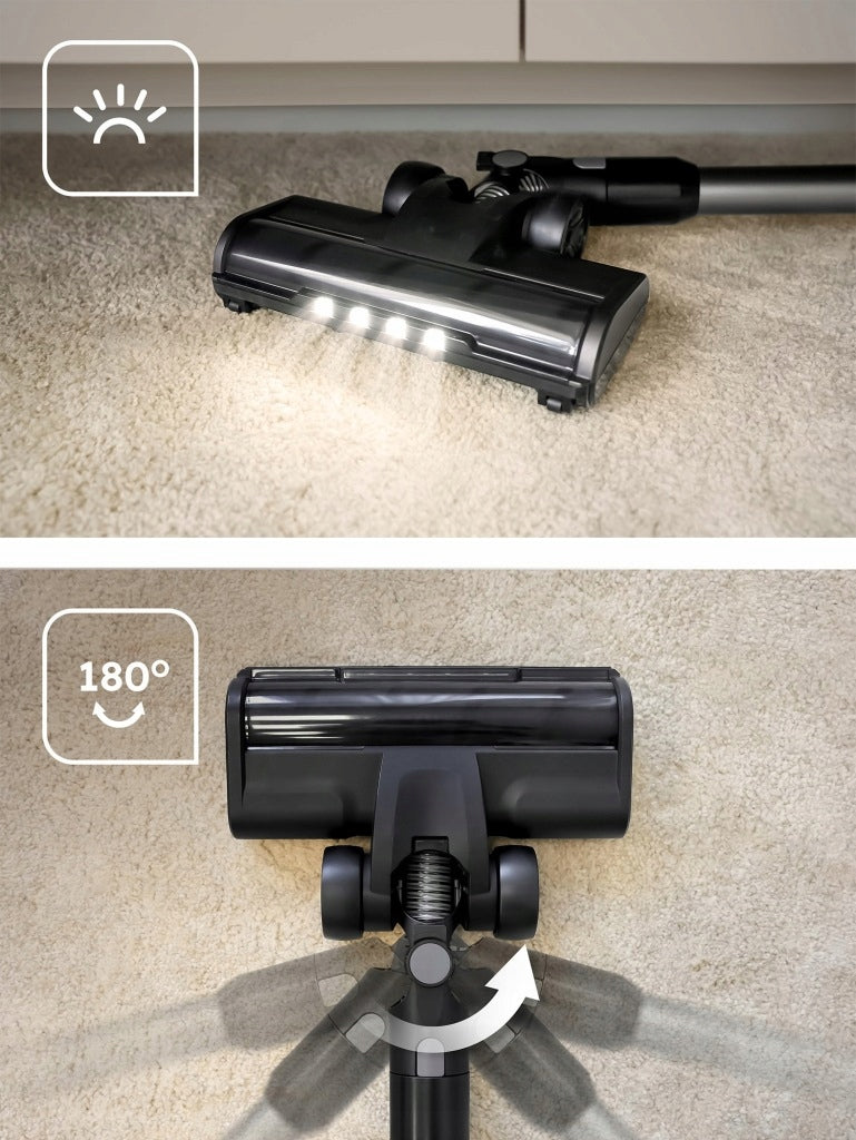 ODKURZACZ BEZPRZEWODOWY PIONOWY RĘCZNY 2 BATERIE MOCNY 15w1 LED HANDY PRO