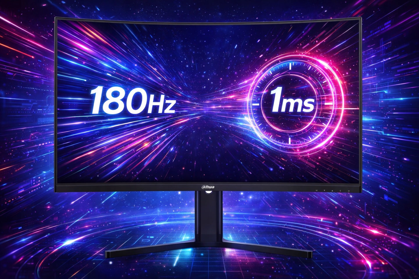 Dahua Monitor Gamingowy Zakrzywiony LED DAHUA 32 Cale QHD 180HZ 1MS DP VA HDR10+