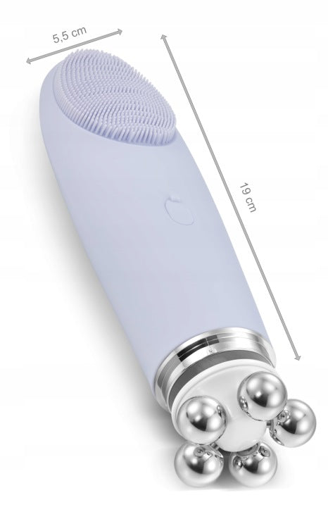 Beauty Limited Szczoteczka soniczna do twarzy 5w1 MASAŻ Kobido Ciepły Rotacja IPX5 Gray