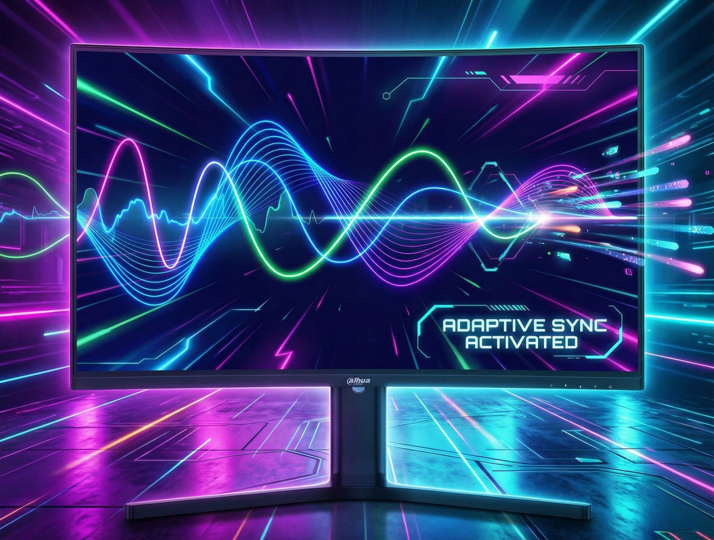 Dahua Monitor Gamingowy Zakrzywiony LED DAHUA 32 Cale QHD 180HZ 1MS DP VA HDR10+