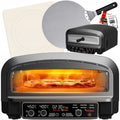 Piec do pizzy elektryczny 2200 W 450°C z kamieniem szamotowym 37 cm łopata