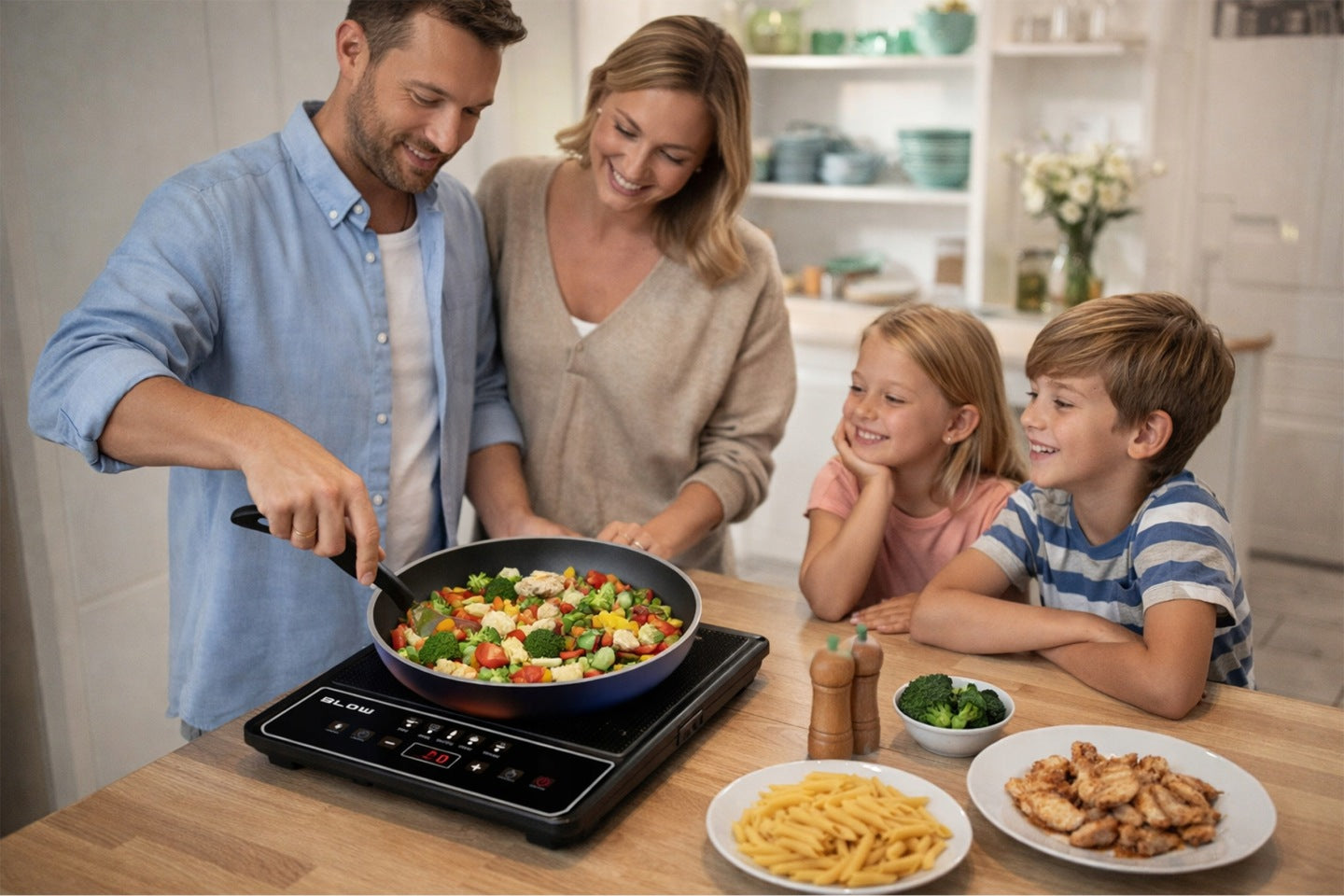 Blow PŁYTA INDUKCYJNA KUCHENKA ELEKTRYCZNA PRZENOŚNA TURYSTYCZNA TIMER 2000W