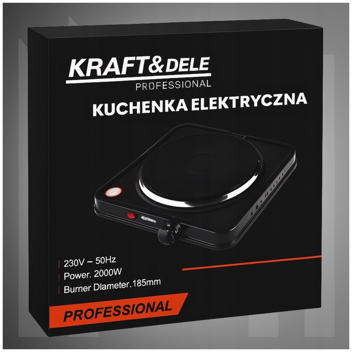 KUCHENKA PRZENOŚCNA ELEKTRYCZNA JEDNOPALNIKOWA TURYSTYCZNA 2000W PODRĘCZNA