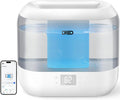 Dreo Smart Luftfuktare för Sovrum, 4L Cool Mist Luftfuktare för Hemmabarn, Fuktighetssensor, Autoläge, 32H Senaste, Oljediffusor, 28dB Tyst Ultraljudsluftfuktare för Stora Rum inomhus, Fungerar med