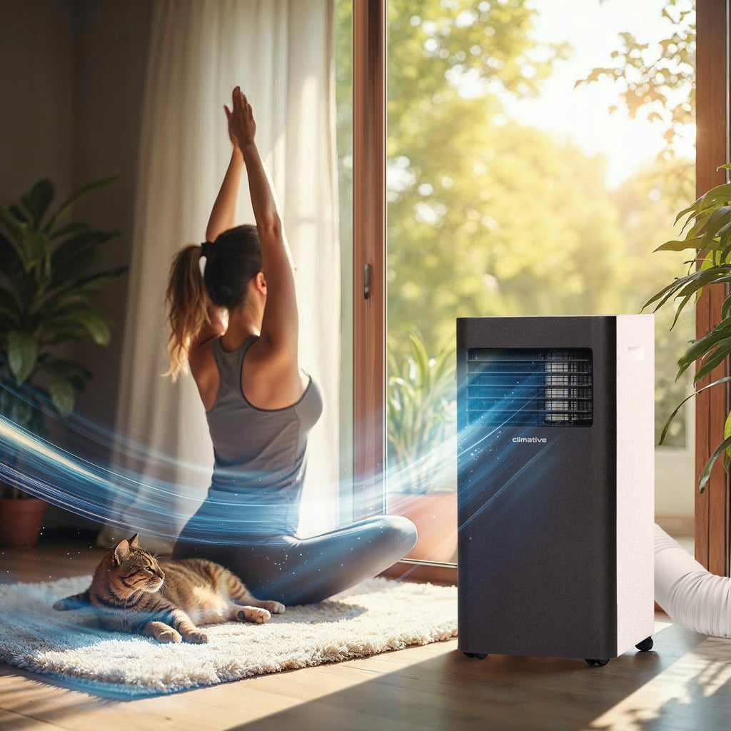 Klimatyzator przenośny pokojowy MINI 2,6 kW mały cichy WiFi 26 m2 uszczelka