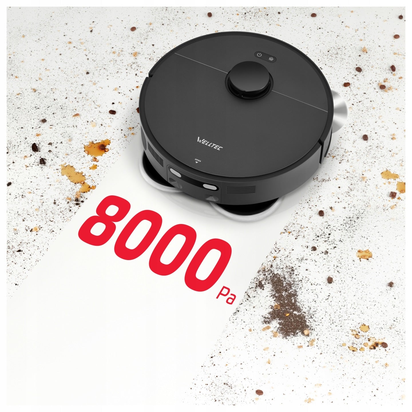 ROBOT SPRZĄTAJĄCY MOPUJĄCY WELLTEC R90 PRO + STACJA 5W1 + AKCESORIA