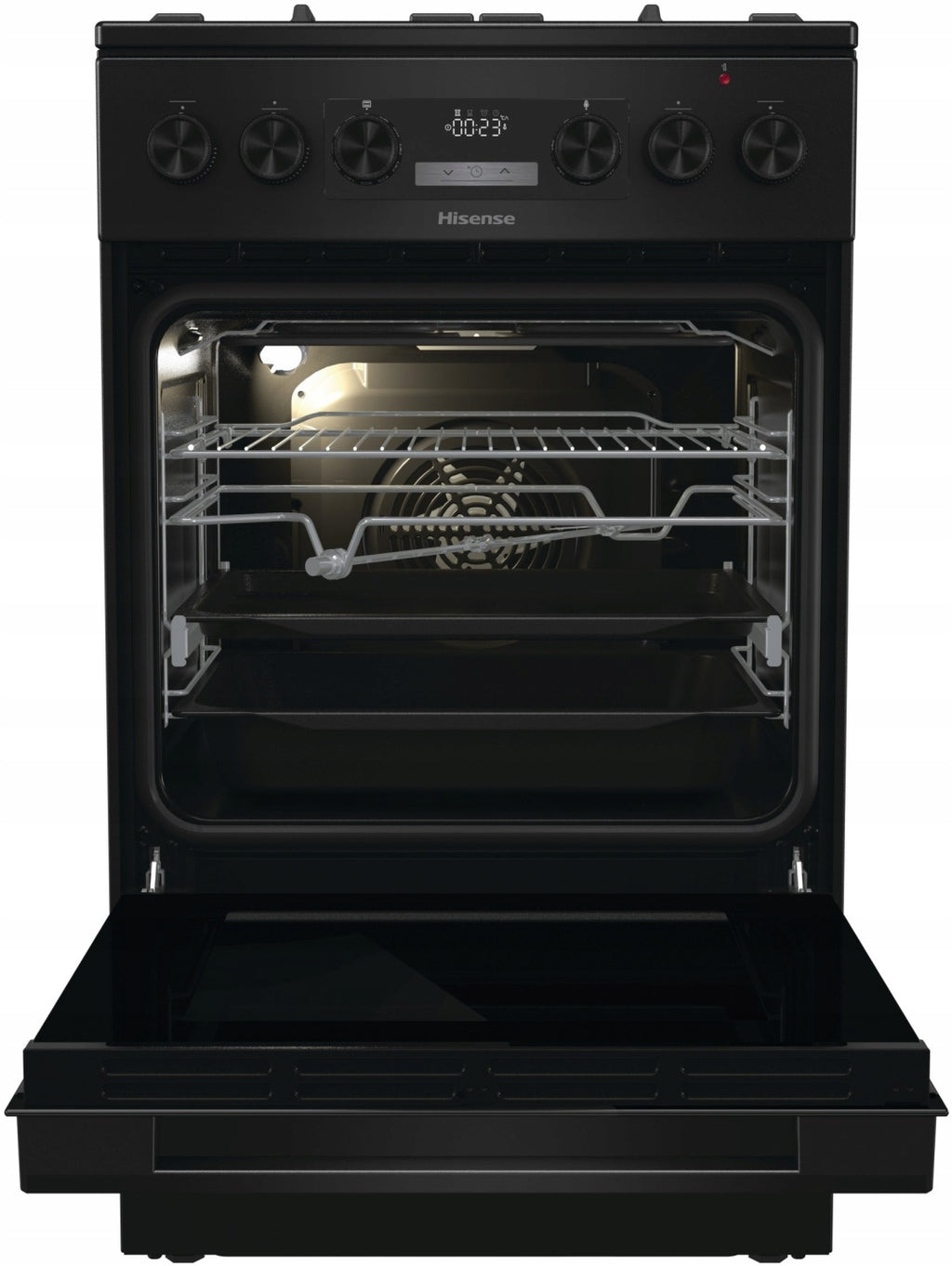 Kuchnia gazowa HISENSE HKS5D71BMPF Air Fry, program Pizza, 50 cm czarna