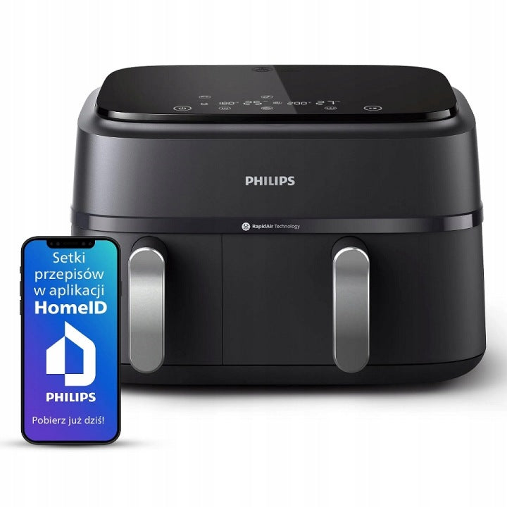 Philips Dwukomorowa frytkownica beztłuszczowa airfryer Philips Ovi 9L 2750W NA352