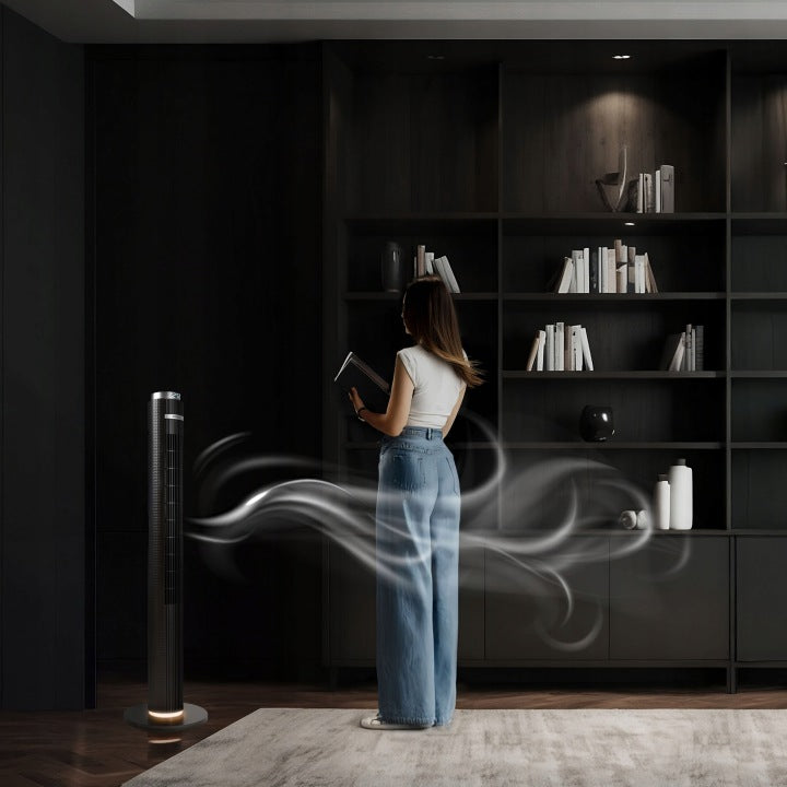 EBERG Wentylator kolumnowy stojący EBERG ELIF wiatrak 117cm LED +JONIZACJA+AROMA