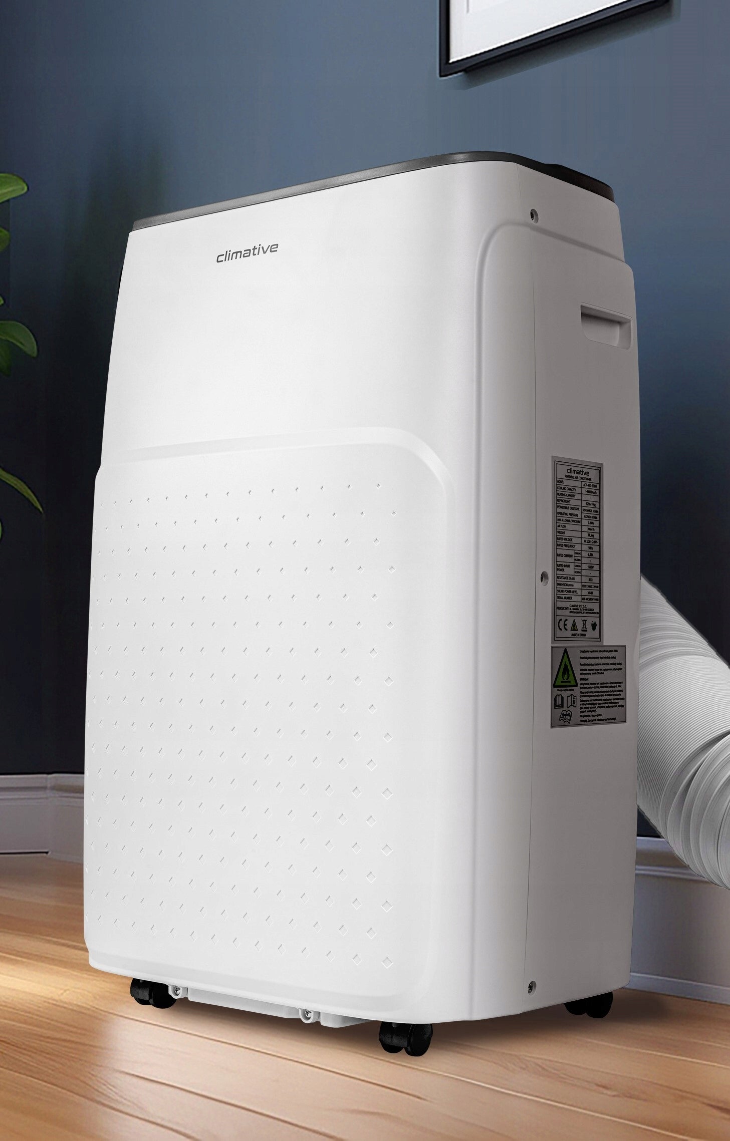 Klimatyzator przenośny pokojowy MINI 2,6 kW mały cichy WiFi 26 m2 uszczelka