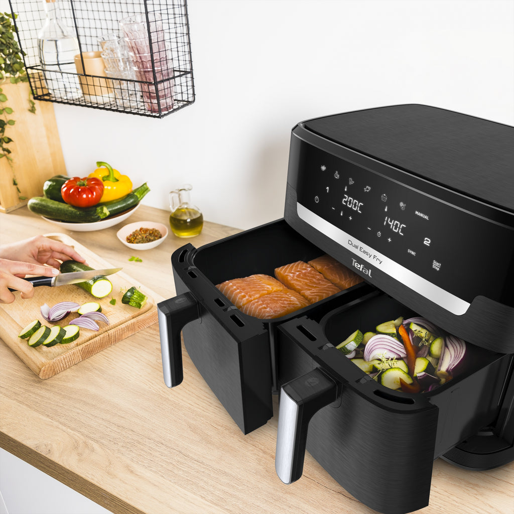 Frytkownica beztłuszczowa TEFAL EY9428E XXL 11l 2700W dwukomorowa Air Fryer
