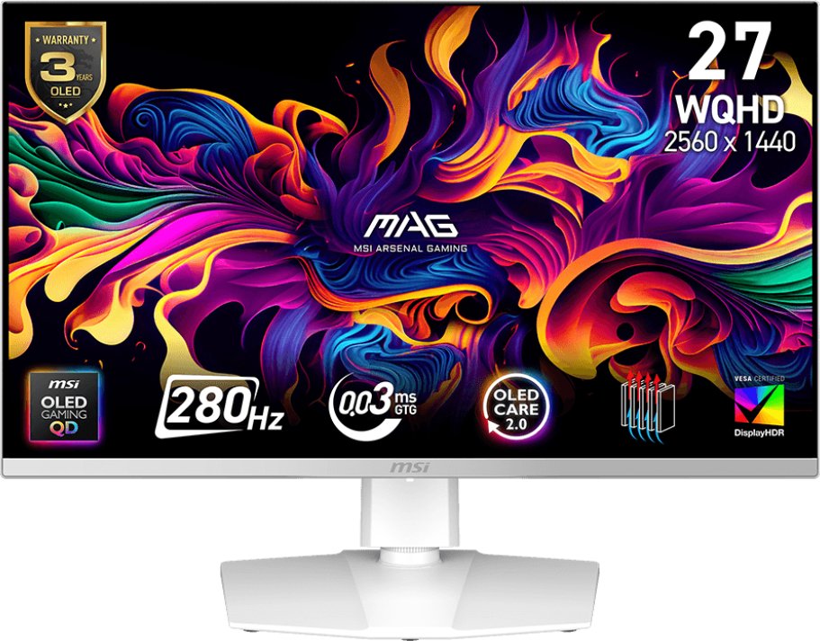 MSI Monitor 26,5 MSI MAG 271QP QD-OLED X28 | 2560x1440 (WQHD) | 280Hz | 0,03ms