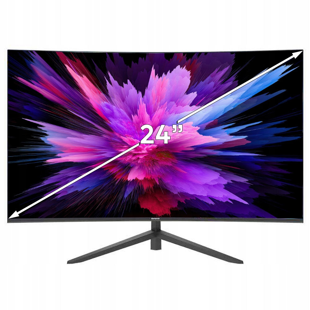 Aiwa Monitor gamingowy LCD Aiwa 24 1920x1080 100Hz HDMI bezramkowy zakrzywiony