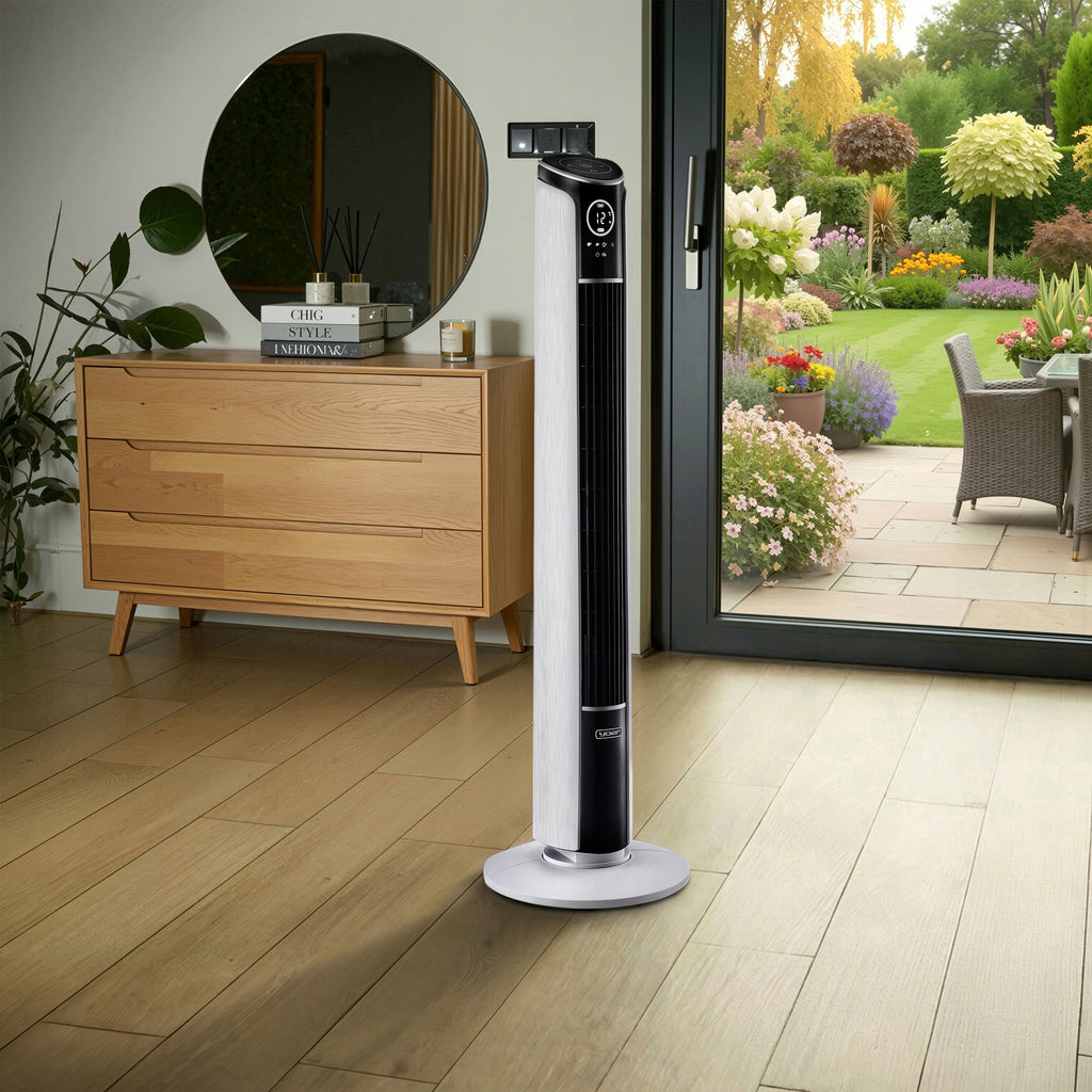 Wentylator kolumnowy stojący Cichy 29dB Yoer 3D +10m zasięg Jonizacja AROMA