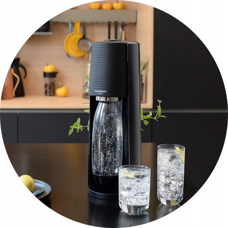 Saturator SodaStream Terra czarny do wody + 3 butelki + nabój z gazem CO2