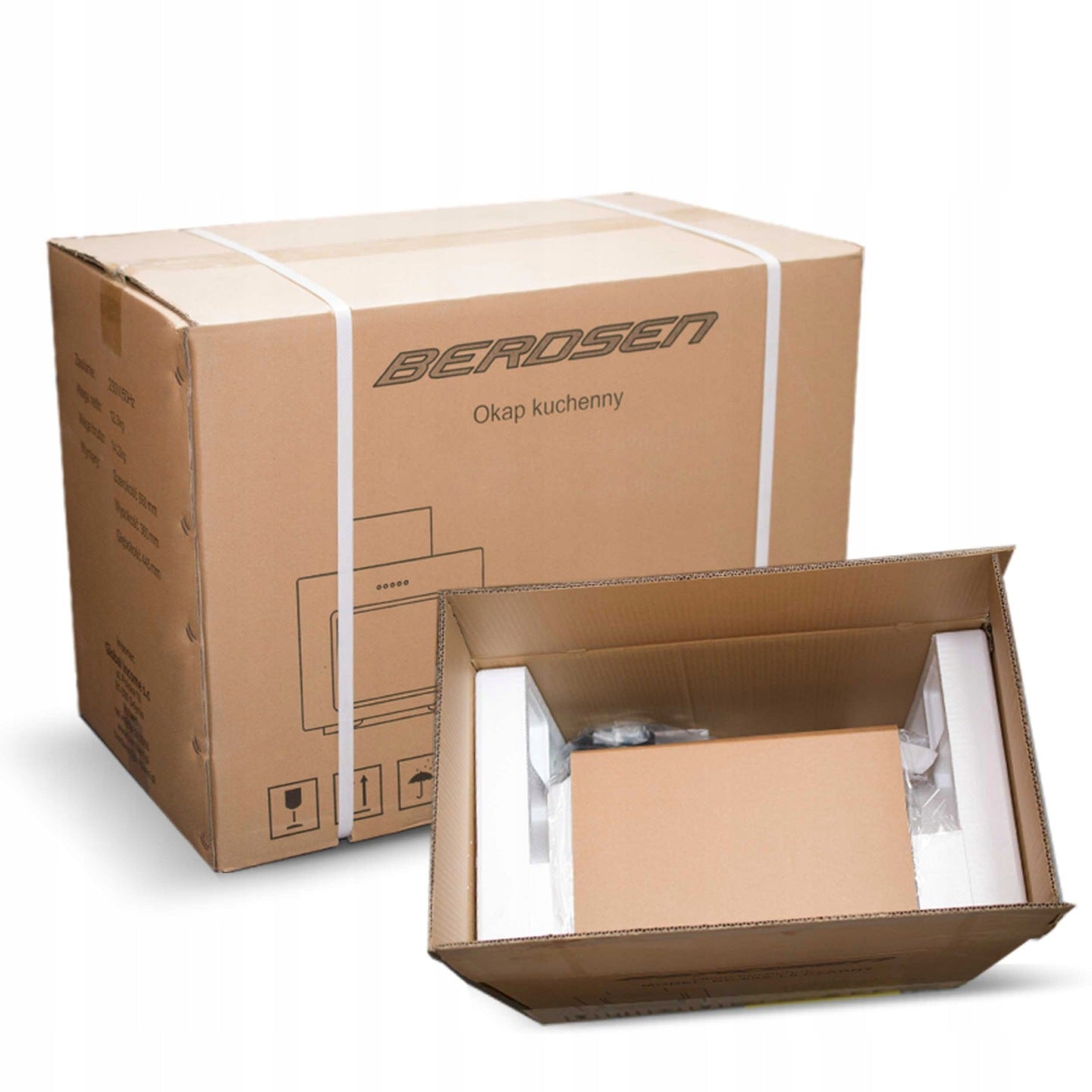 OKAP KUCHENNY 60cm KOMINOWY LED BT-202 BERDSEN