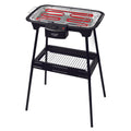 Grill elektryczny z nóżkami, chromowany, regulacja temperatury, do użytku wewnątrz/na zewnątrz, odłączany, czarny, 2000 W Adler AD 6602
