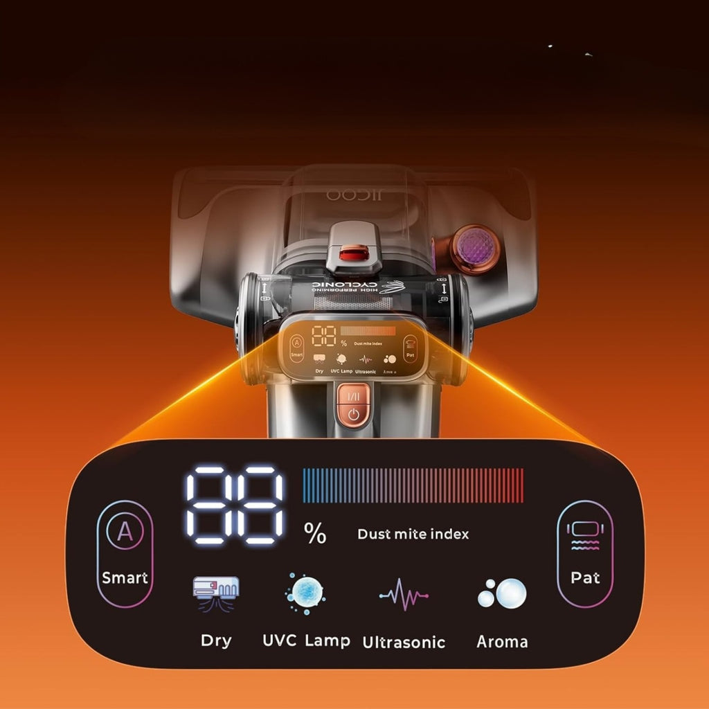 Odkurzacz do materacy roztoczy 15kPa 700W UV LED Jigoo T600 szary