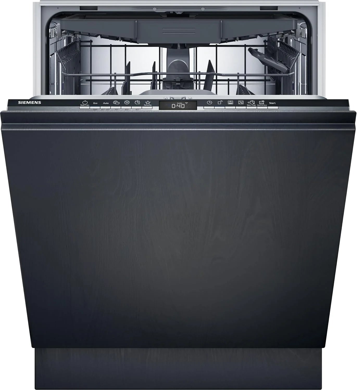 Siemens SN43ES14VE, iQ300 Smarter Geschirrspüler, Unterbau-Spülmaschine mit Besteckschublade, 60 cm, automatische Türöffnung dank autoOpen dry, besonders leise mit iQdrive-Motor, aquaStop, Edelstahl