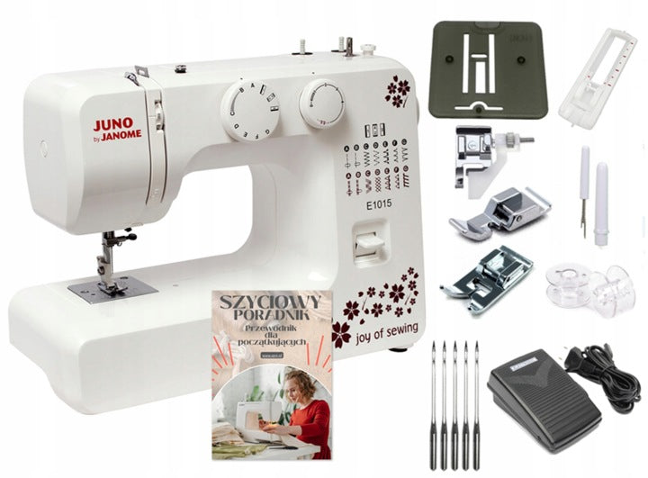 Janome REWELACYJNA domowa Maszyna do Szycia JANOME JUNO E1015 + GRATIS PORADNIK