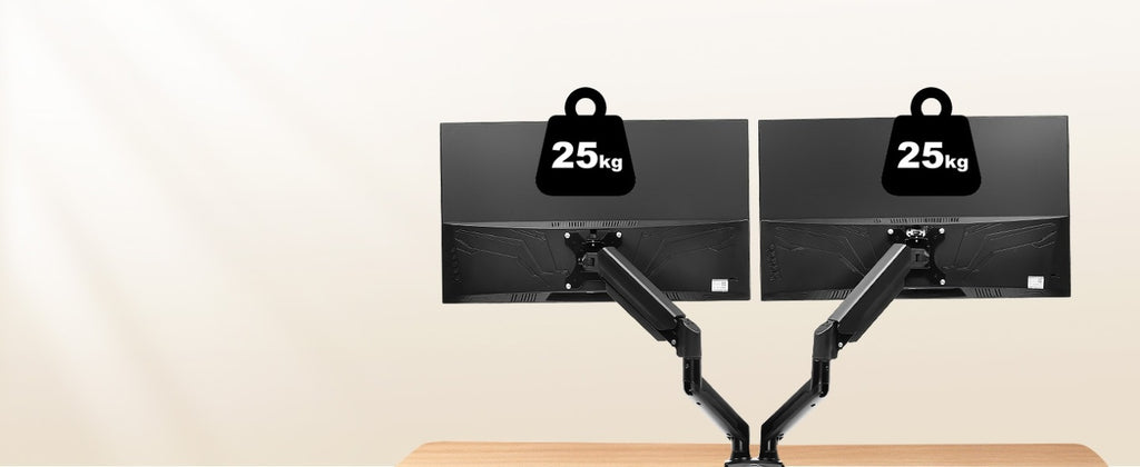 Uchwyt monitora do 2 monitorów (13'-32'), obrotowy o 360°, VESA 75 i 100