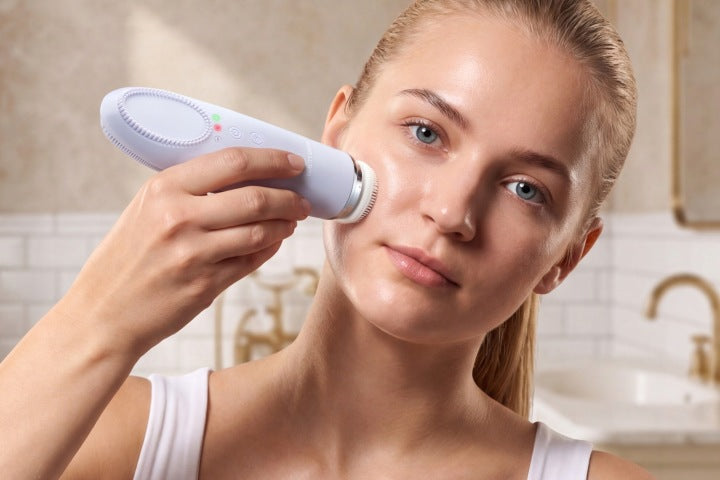 Beauty Limited Szczoteczka soniczna do twarzy 5w1 MASAŻ Kobido Ciepły Rotacja IPX5 Gray