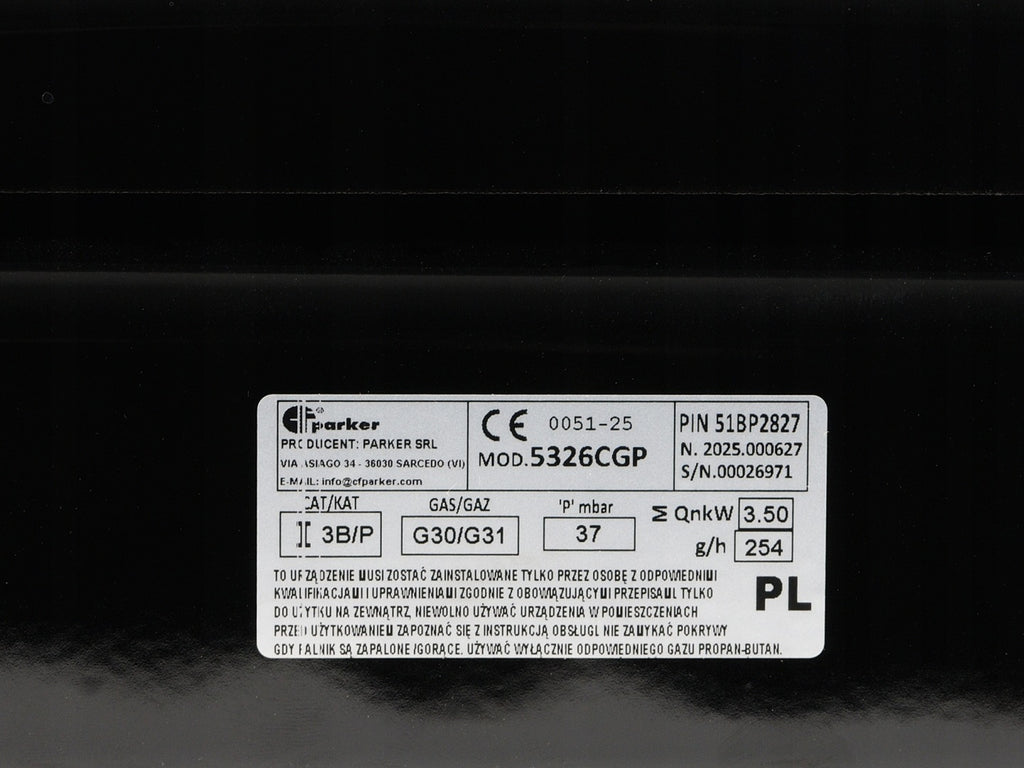PARKER SRL 2 PALNIK KUCHENKA NA GAZ ZIEMNY-JEDYNA DO WEWNATRZ
